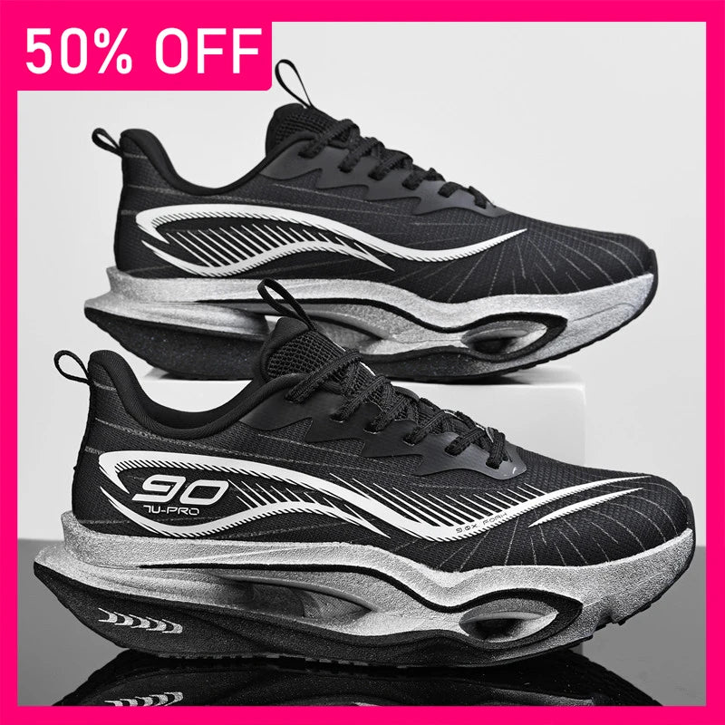 Unisex Sports Shoes Rebound Cushioning Soft Sole Professional Training Shoes Light Marathon Fitness Comfortable Running Shoes