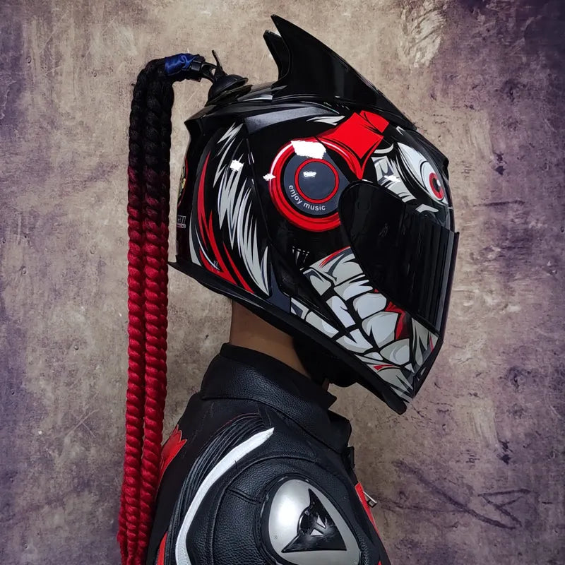 Motorcycle full face helmet double lens fashion quick release racing helmet Casco Casque Moto approved motorcycle accessories