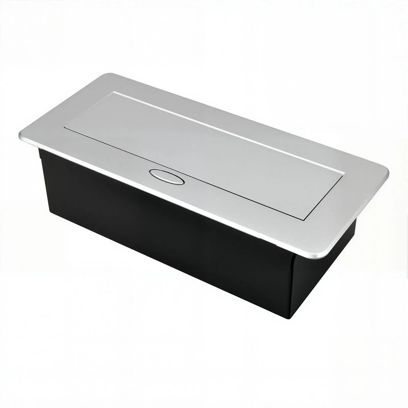 Multifunctional Slow-Rise Pop-Up Socket with UK USB/HDMI - Aluminum Alloy Embedded Conference Desk Socket