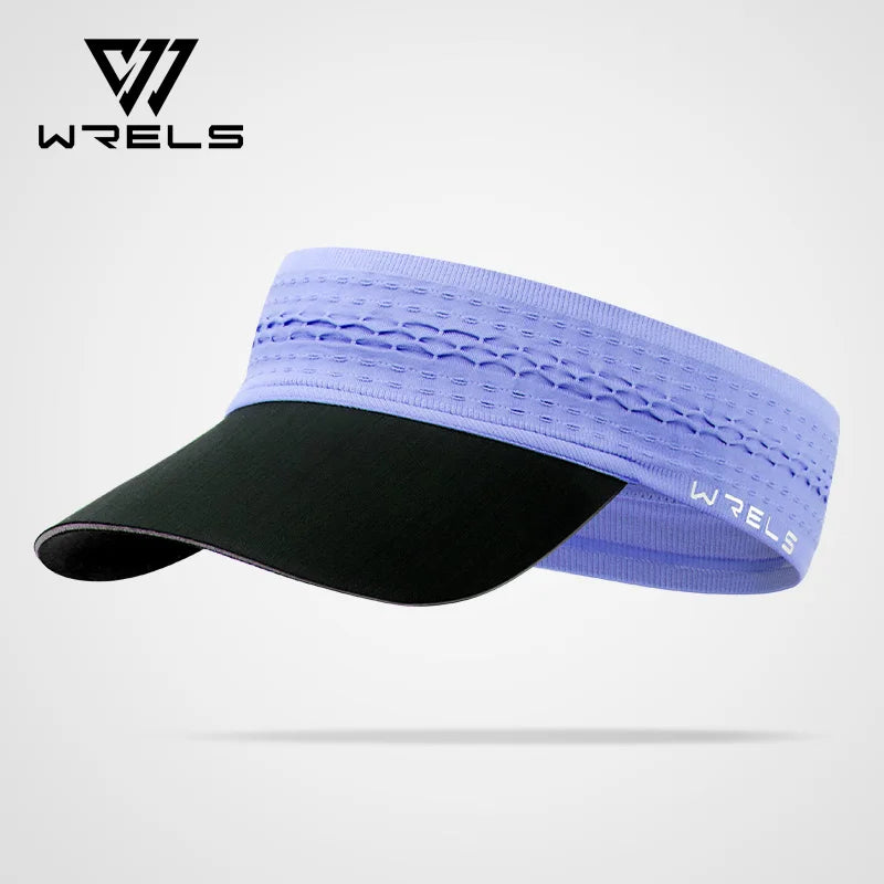 WRELS Sport Sun Visor Cap Hat Empty Top Headband Sweat-absorbing Non-slip Sun Visor Hat Women Men Stretch Tennis Visors Cap
