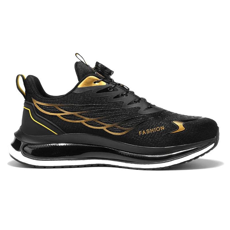 Men Sports Shoes New Rotating Buckle Trendy Mesh Breathable Lightweight Casual Shoes Spring Outdoor Jogging Shoes for Men