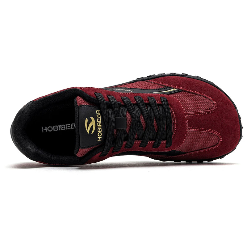 HOBIBEAR Wide Width Hiking Sneakers Unisex Outdoor Travel Trail Running Shoes Classic Retro Non Slip Walking Trainers