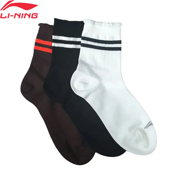 ស្រោមជើងកីឡា Li-Ning Unisex ៣គូ ទំហំ ២២-២៨សង់ទីម៉ែត្រ កប្បាស ៥៩.៣% ប៉ូលីអេស្ទ័រ ៣៦.៩% អេឡាស្តង់ ៣.៨% ស្រោមជើង LiNing បុរស និងស្ត្រី AWTV១៣៣