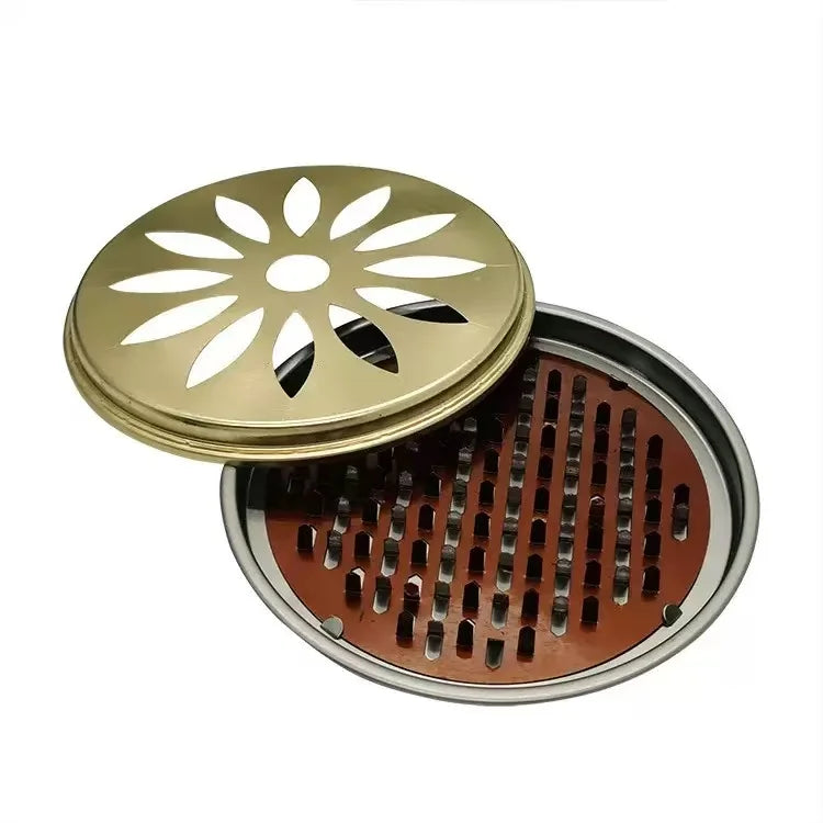 Portable Serrated Mosquito Coil Tray with Lid Ash Tray Mosquito Coil Holder Box for Outdoor Picnic Travel Camping