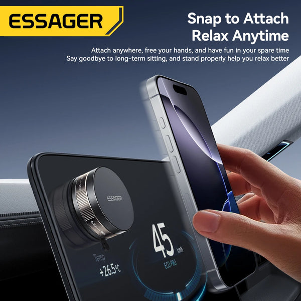 Essager Magnetic Wall Holder Phone Stand 360°Rotation Magnetic Suction for iPhone 16 15 14 13 Pro Max for Kitchen Bathroom Glass