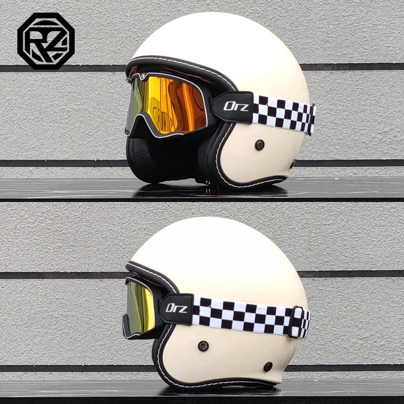 2025 High Quality Retro 3/4 Motorcycle Helmet Capacity de Moto Couple Half Helmet DOTcascos para Motos