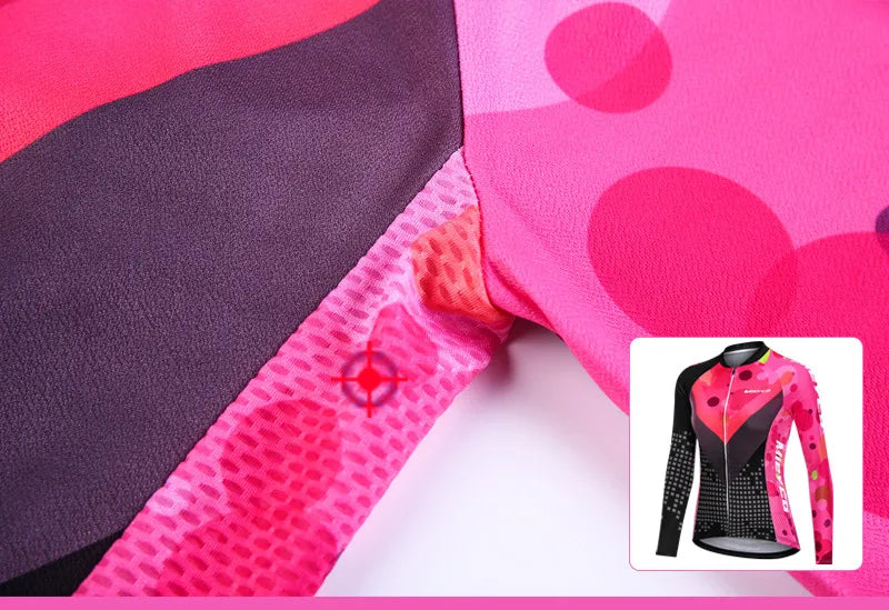 Women’s Summer Thin Long Sleeve Cycling Jersey Quick Dry Breathable MTB Road Bike Shirt Outdoor Racing Sportswear Top