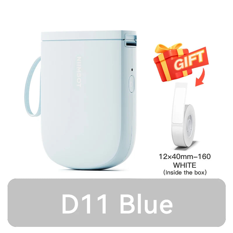 NIIMBOT D11 New Version Label Printer Mini Portable 300DPI Bluetooth Wireless Label Maker Name Tag Kitchen Sticker PrintingMaker