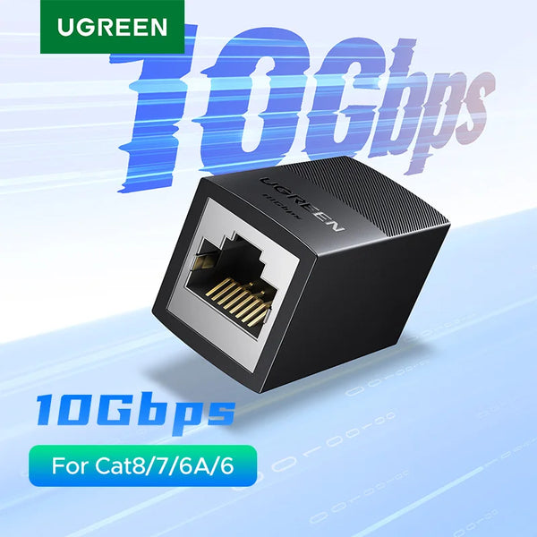 UGREEN 10Gbps RJ45 Connector Network Ethernet Extender PoE for Cat8/7/6A/6/5 Ethernet Cable Adapter Gigabit Female to Female