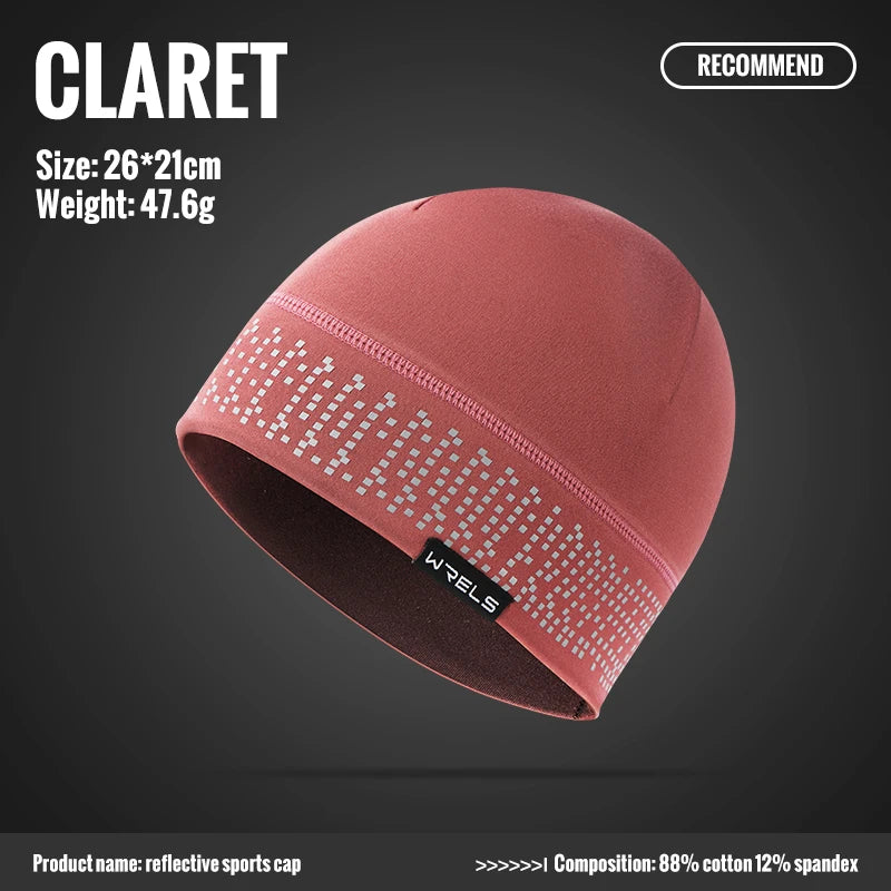 WRELS Reflective Hat Winter Windproof and Cold-proof Hat Beanie Men Outdoor Cycling Ski Running Warm Hat