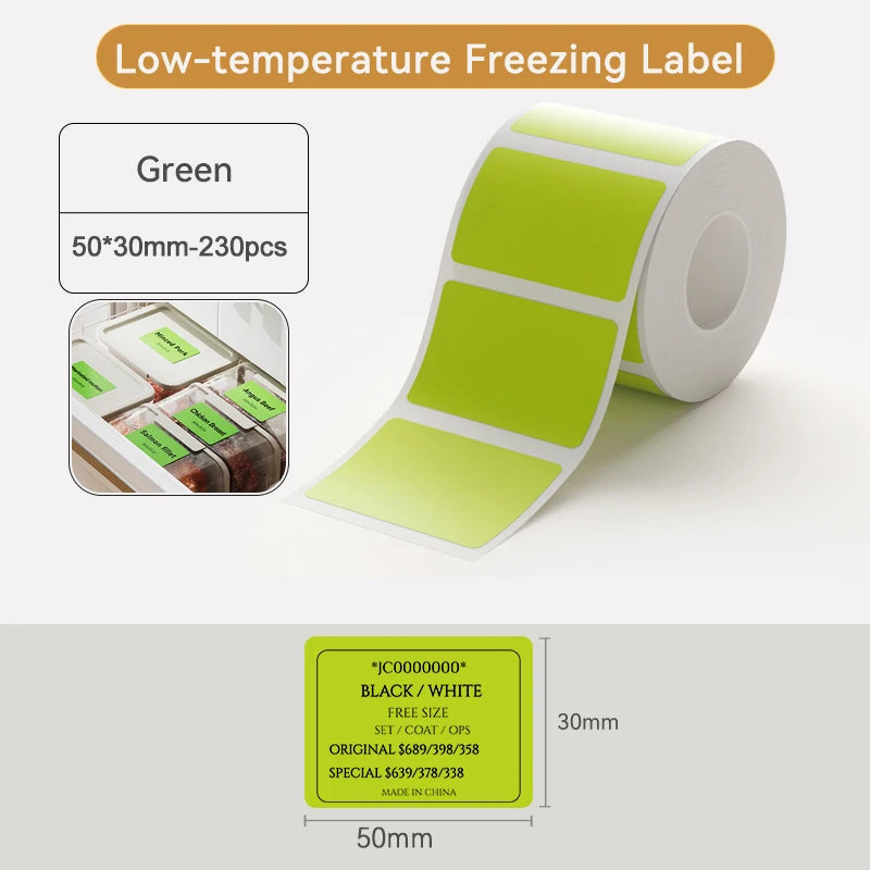 1 Roll NIIMBOT White/Cold Thermal Adhesive Label for B1 B21 B3S B31 B4 Anti-Oil Tear-Resistant Price Tag Home Bussiness Use