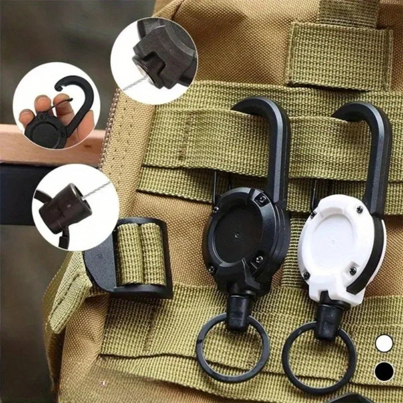1PC Retractable Wire Rope Key Backpack Buckle for Men,Outdoor Keychain Backpack Additions,  Versatile And Durable Keychain