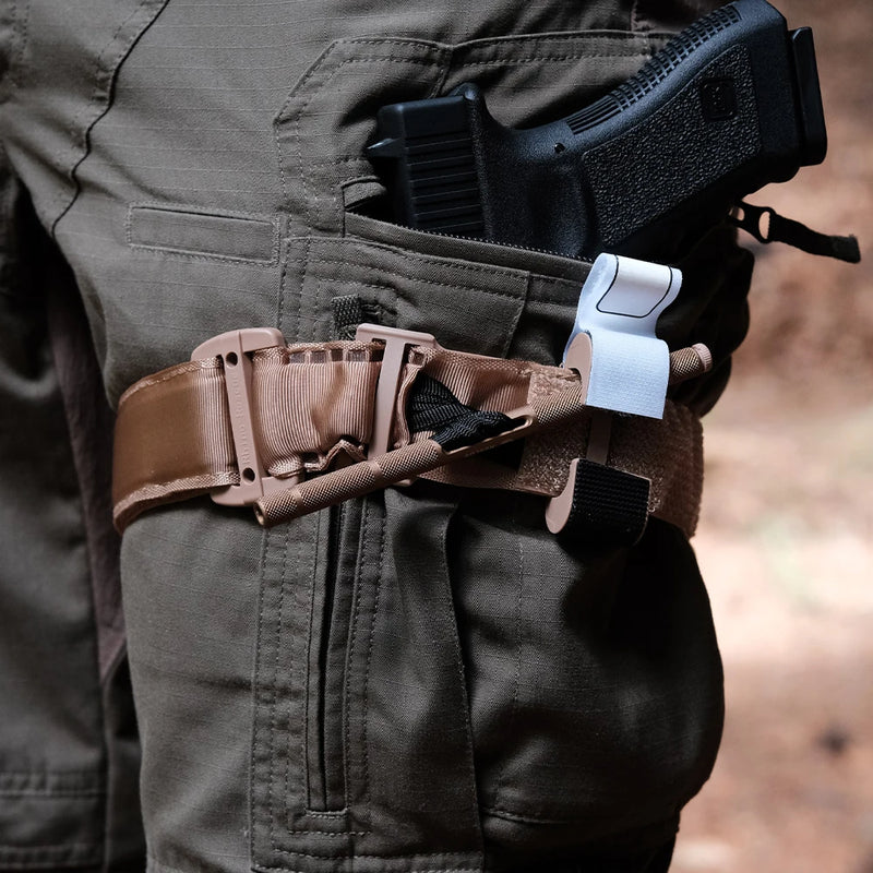 RHINO RESCUE 3x95cm Tan Tourniquet, Khaki Color Windlass Style TQT, Emergency Hemostatic Device for Tactical IFAK