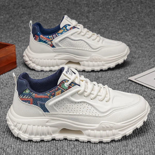 Chunky sneakers four seasons breathable light thick sole soft sole outdoor running fashion comfort students speed sports shoes