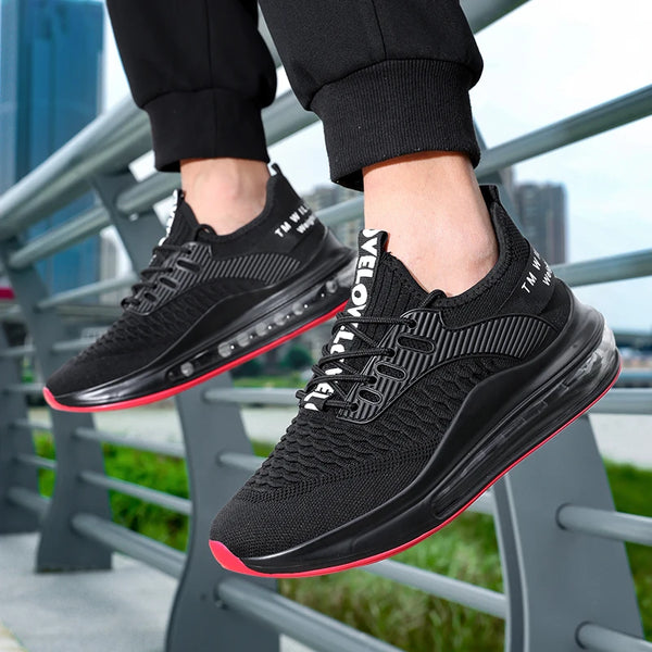Men's Air Cushion Race Running Shoes Four Seasons Breathable Lightweight casual Sports Shoes Student Outdoor Speed Running Shoes
