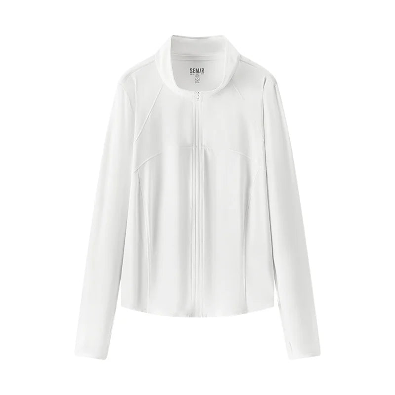 Semir Womens UV Jacket 2026 Short Cool Feeling Stand Collar Tops Slim Fit Outdoor Casual Style Soft Comfortable Daily Wear