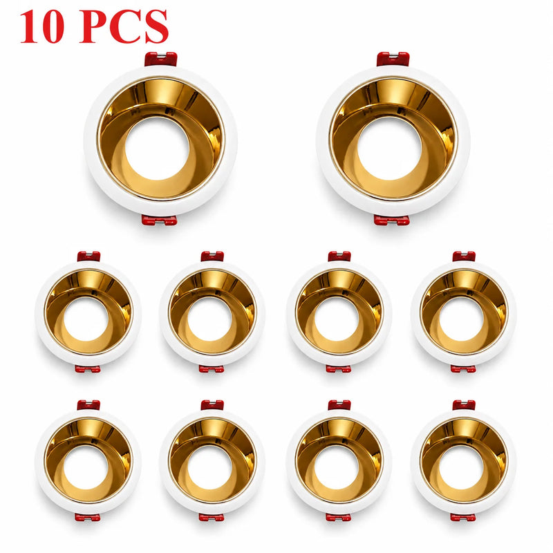 ចង្កៀងពិដាន JOYINLED 1/10 ដុំ ធ្វើពីអាលុយមីញ៉ូម រាងជារង្វង់ ពណ៌មាស សម្រាប់ដាក់ក្នុងចង្កៀងពិដាន MR16 GU10