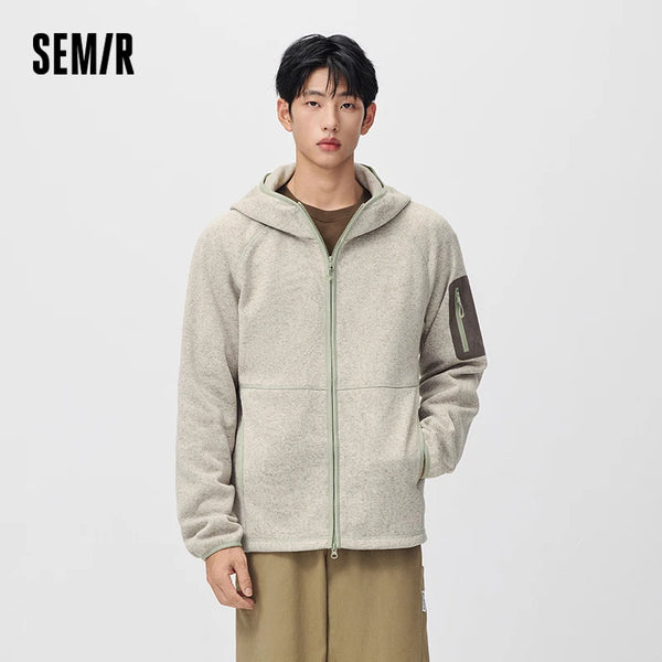 អាវក្រៅរដូវរងាបុរស Semir រចនាបថទំនើប ដៃអាវ Raglan មានមួក ប្រឆាំងនឹងឋិតិវន្ត ឆ្នាំ២០២៦ សម្លៀកបំពាក់រដូវរងាថ្មីប្រចាំថ្ងៃ រចនាបថធម្មតាក្នុងទីក្រុង