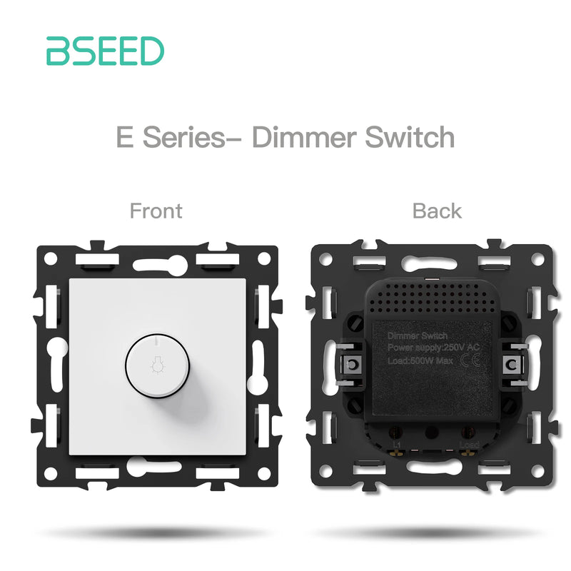 BSEED 1/2Gang Button Switch Function Part Glass Frame Only Light Switch DIY Part ST/TV/CAT6 Scoket Parts Free Combination