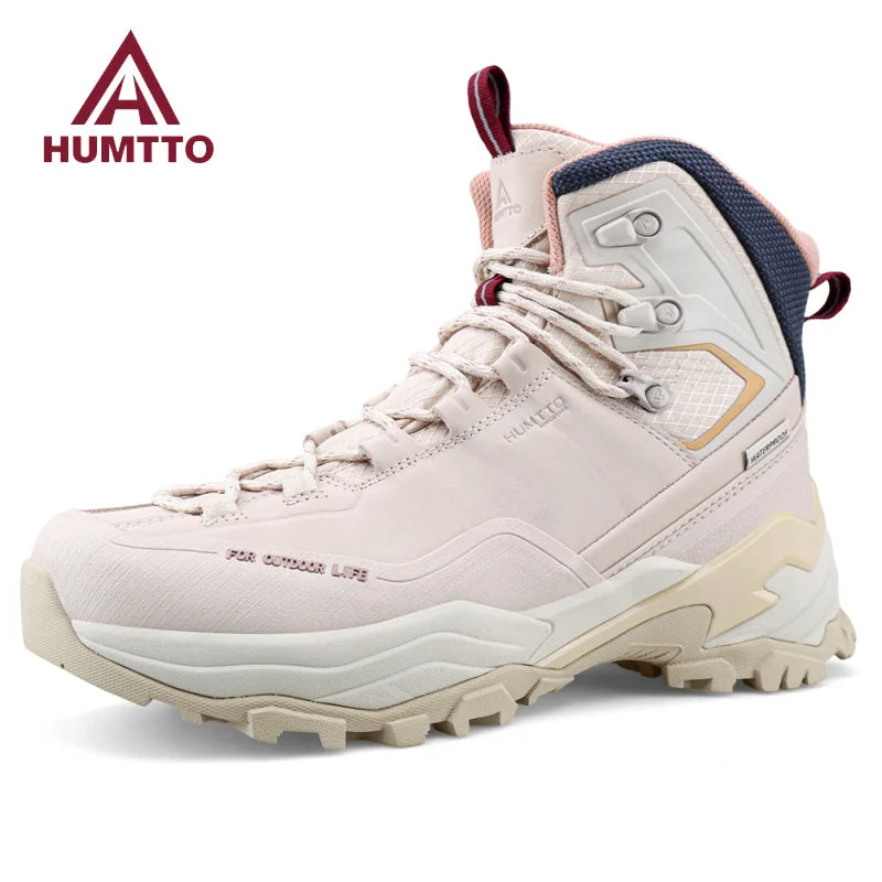 HUMTTO Luxury Designer Trekking Shoes for Woman Winter Hiking Boots Womens Breathable Non-slip Outdoor Mountain Camping Sneakers