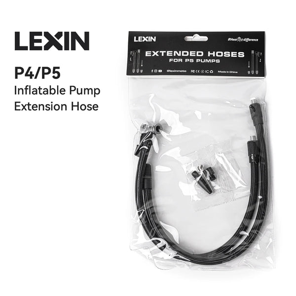 LEXIN-P4/P5 Inflatable Pump Extension Hose  Clip-On Connector High-Pressure Tube Car Motorcycle Bicycle Maintenance Accessories