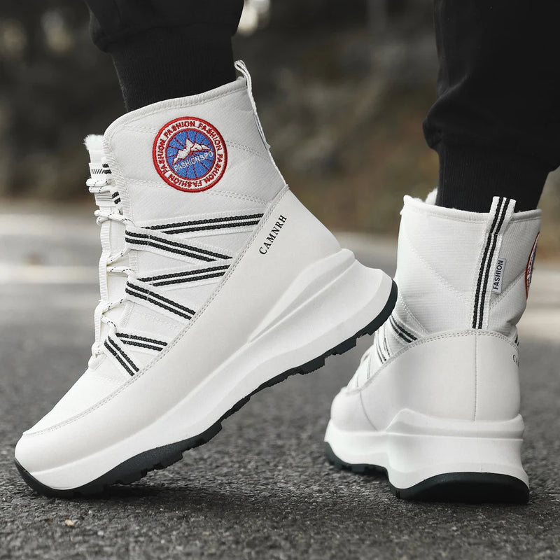 Men women's high-top cold-proof plus velvet warm snow boots winter light anti-slip casual cotton boots couples fashion walking