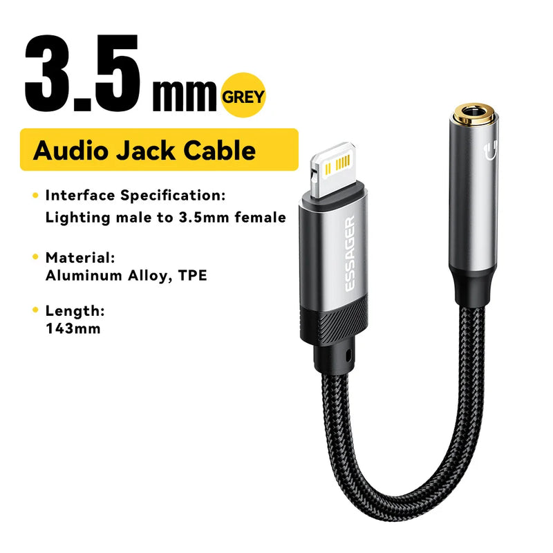 Essager USB To 3.5mm Audio Cable External Sound Card USB Female to 3.5mm Jack Adapter for Headphone PC Laptop Swittch Speakers