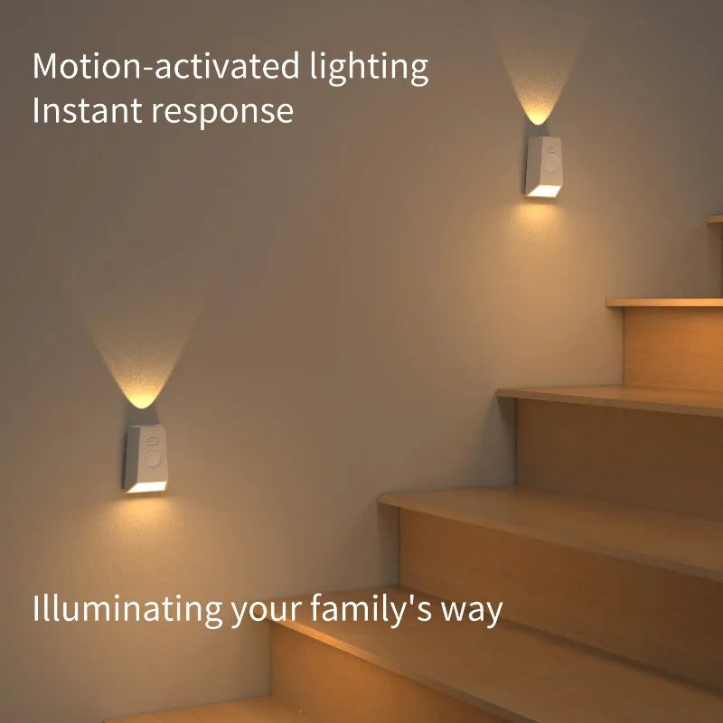 ចង្កៀងជញ្ជាំង LED ដែលអាចសាកបានដោយប្រើ USB ដែលមានសមត្ថភាពចាប់សញ្ញាចលនារបស់មនុស្ស ជាមួយនឹងពន្លឺដែលអាចលៃតម្រូវបានសម្រាប់ជណ្តើរបន្ទប់គេង សាលធំ