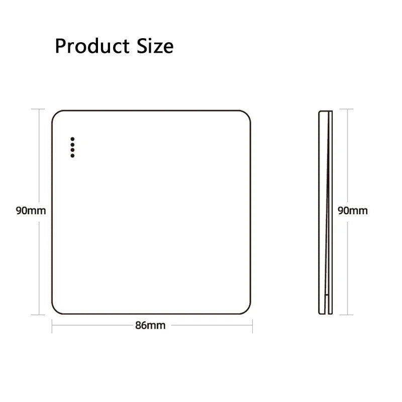 Depoguye White wall power button, international general button light switch, household bedroom switch with socket 220V 86mm*86mm