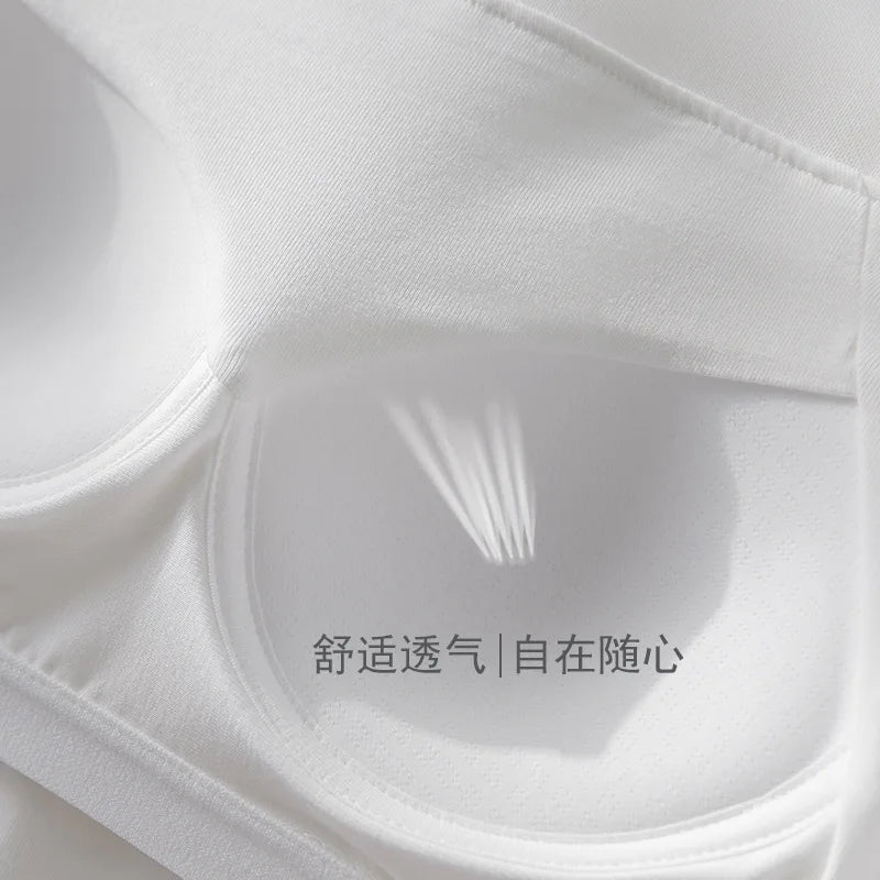 Mesh Splicing Fixed Breast Pad T-shirt for Women's Summer Slim Short-sleeved Bra Sleepwear Top One Piece Nightwear Pajamas