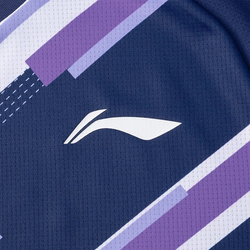 អាវយឺតវាយសី Li-Ning សម្រាប់បុរស និងស្ត្រី 100% Polyester ទន់ និងស្រួល ធន់នឹងការពាក់ AAYV033