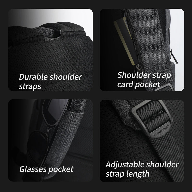Tigernu Backpack Men Anti Theft 15.6' Laptop Backpack Men Waterproof Bags Male Travel Backpack USB Charging School Backpack Bags
