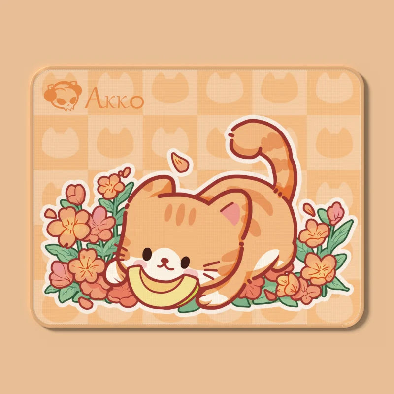 Akko Cute Cat Theme Mouse Pad 360X280mm Cartoon E-SportsGame Keyboard Mice Pad Kawaii Anti-slip Locking Edge Desk Pad Mousepad