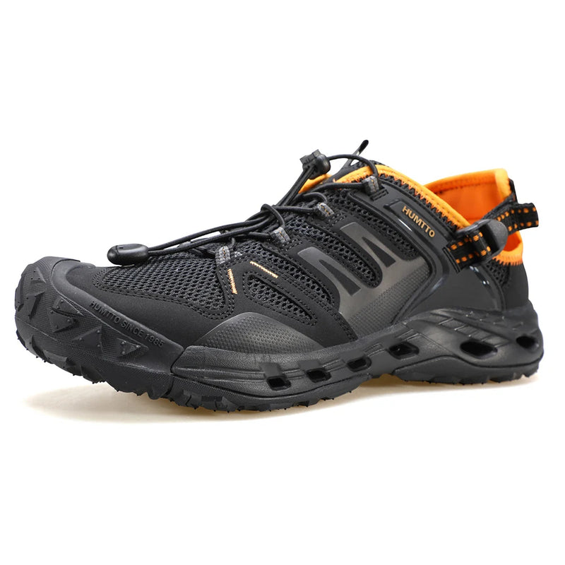 HUMTTO Quick Drying Outdoor Sneakers Summer Trekking Barefoot Shoes for Men Lightweight Hiking Shoe Man Breathable Beach Sandals