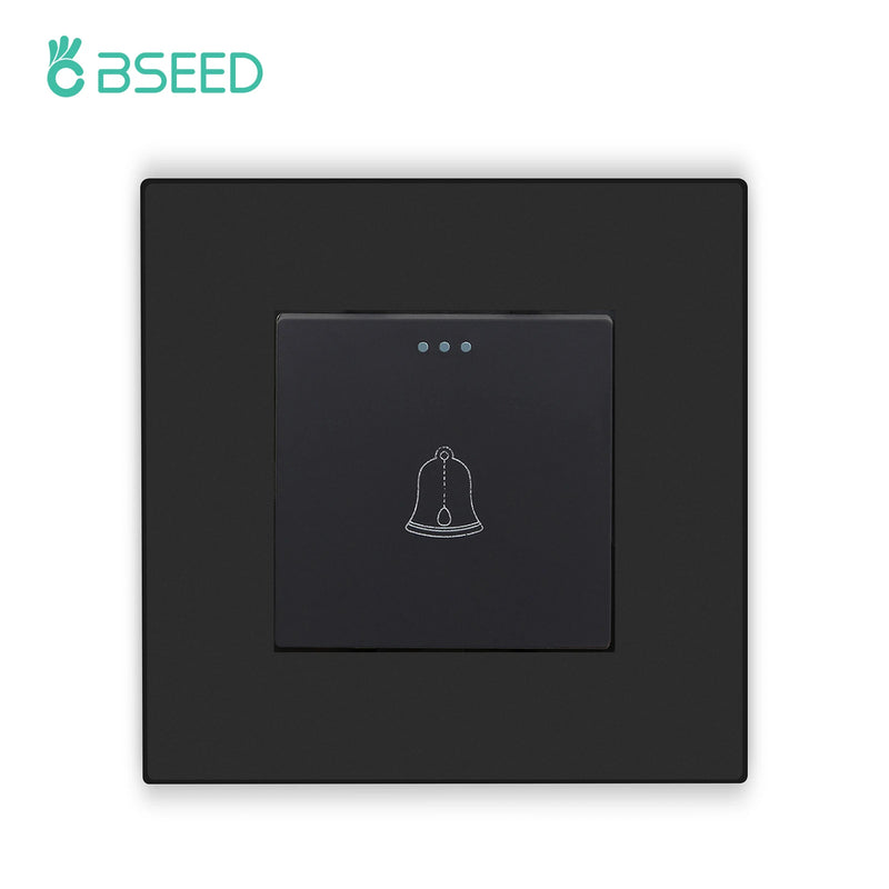 BSEED Mechanical Button Switch Doorbell Switch Automatic Rebound Switch for Door Plastic Frame 10A 220V
