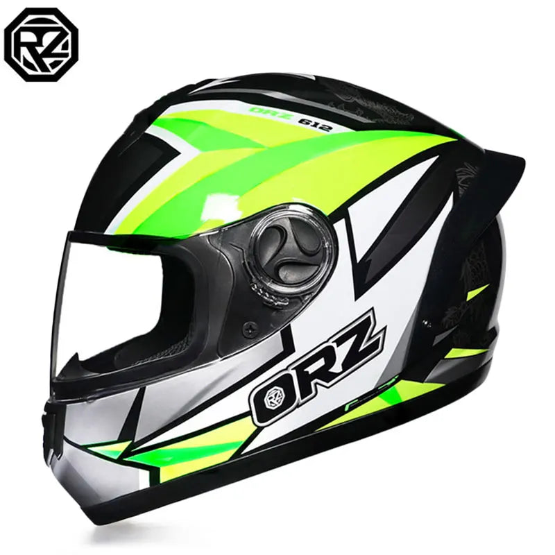 ORZ motorcycle helmet, men's and women's full helmets, winter motorcycle running helmets, couples, four seasons