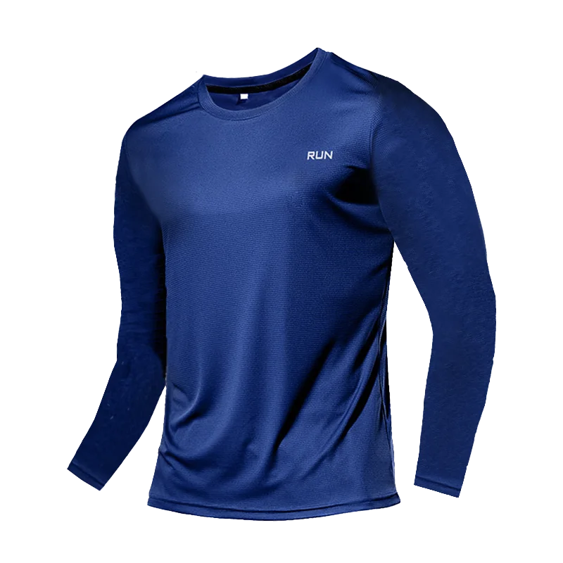 Men's UPF 50+ UV Protection Long Sleeve Sports T-Shirt, Quick Dry Breathable Athletic Tee for Running Fishing Outdoor Workout
