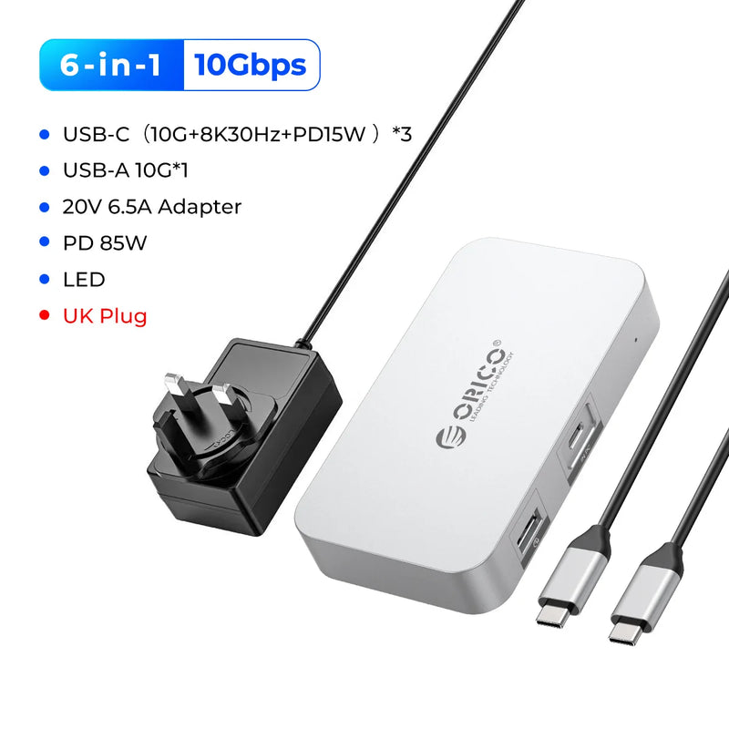 ORICO USB4 HUB 40G USB C HUB PD85W 8K@30Hz 5K@60Hz 4K@60Hz Display Support Daisy Chain Expand for MacBook Pro Mac OS Windows