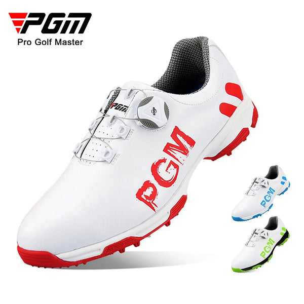 PGM Golf Men's Sneakers Rotating Lace Waterproof Breathable and Anti Slip Sports Shoes XZ103