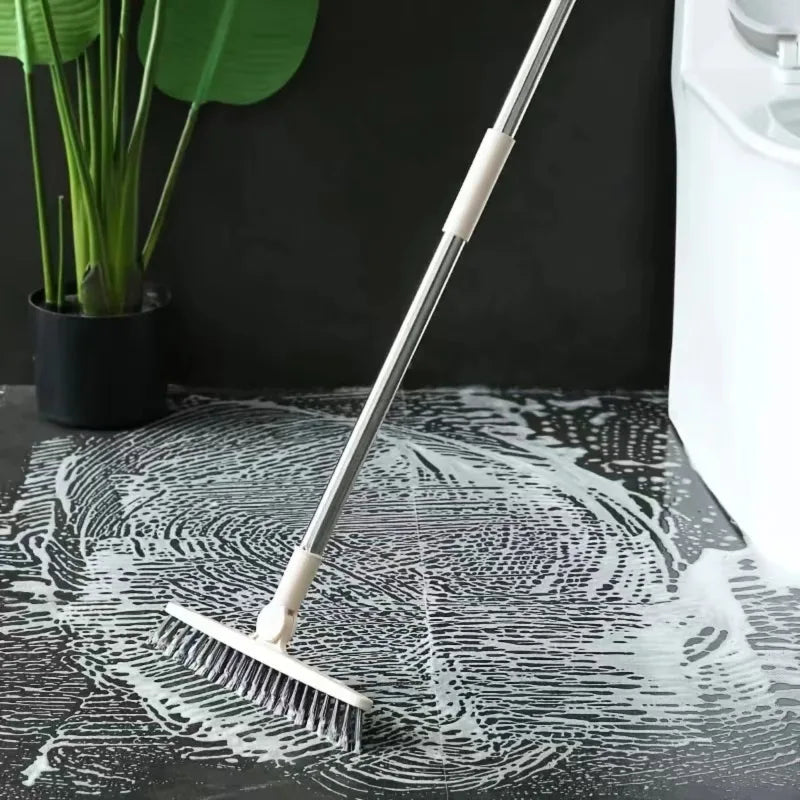 1pc bathroom floor and tile cleaning brush, stiff bristle brush, cleaning supplies, long handle brush, bathroom cleaning brush