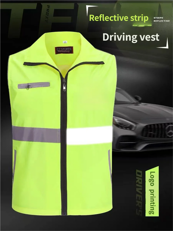 Custom-made vests with logo printing man for takeaway same-city delivery logistics transportation vest lighteight and breathable