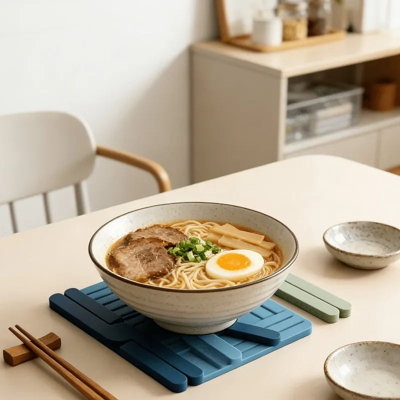 2pcs Foldable Heat-Resistant Mats, Suitable for Hot Pots And Frying Pans, High-Temperature Resistant, And Silicone Pot Mats