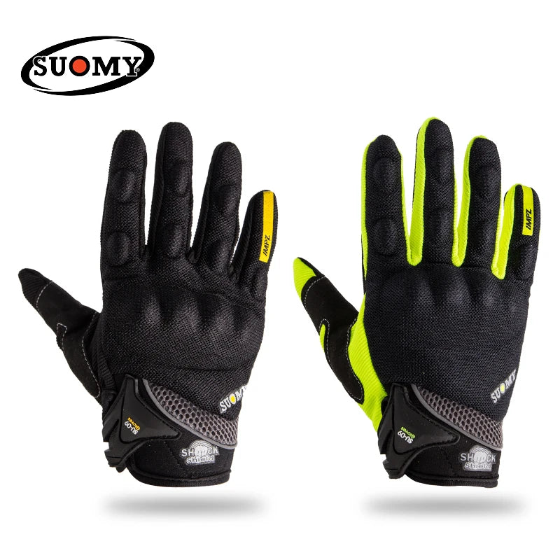 SUOMY Motorcycle Gloves Racing Summer Full Finger Protective guantes moto Motocross luva motociclista For Yamaha  BMW