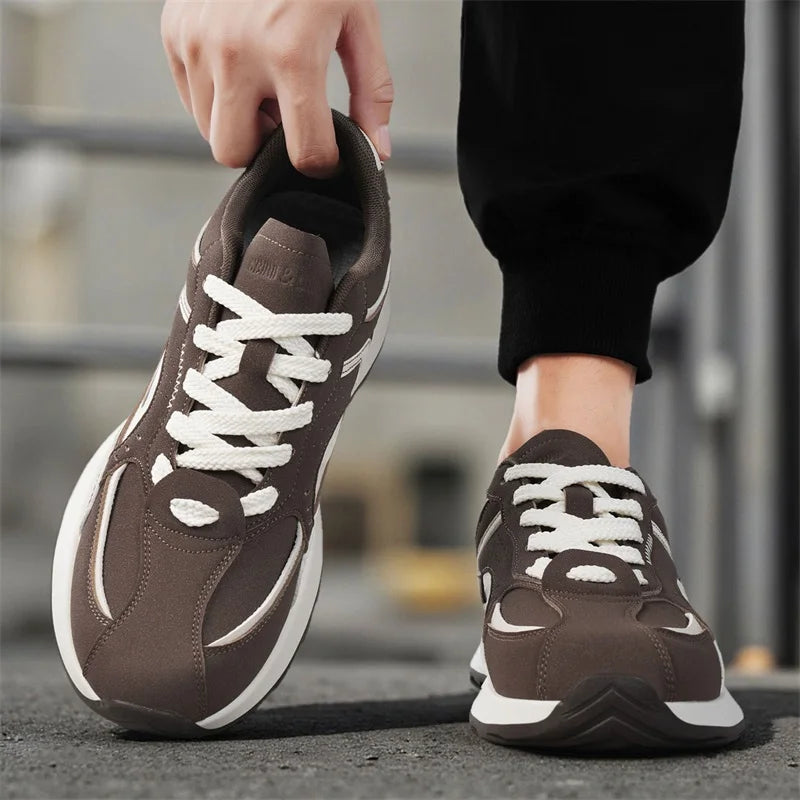 Men's fashion casual shoes four season new non-slip breathable light city walking shoes youth outdoor running sports board shoes