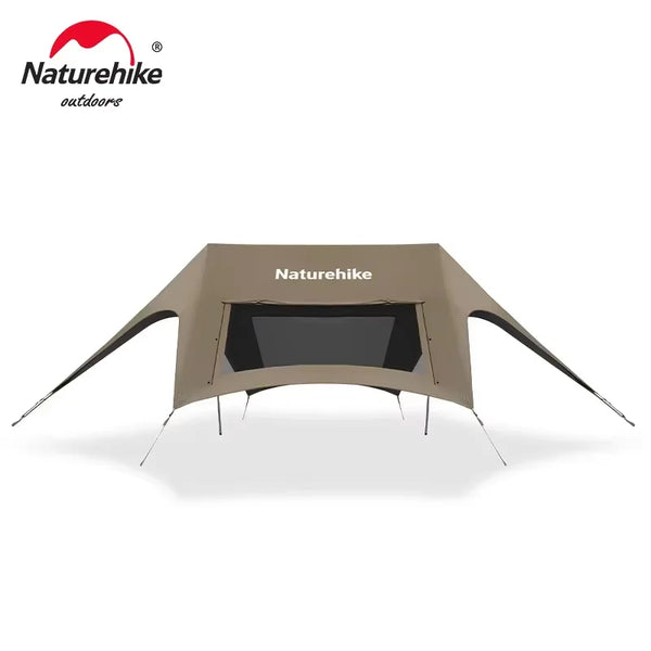 Naturehike Camping Sunshade 12-18 Person Awning Summer Outdoor Sun Shelter With Screen Window Large Tent Tarp Coating Canopy