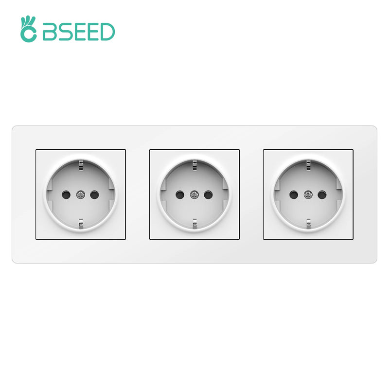 BSEED Dimmer Light Switch Rotary Knob Switch With Wall Socket USB Type-C Outlets Switch ON OFF Frame 220V