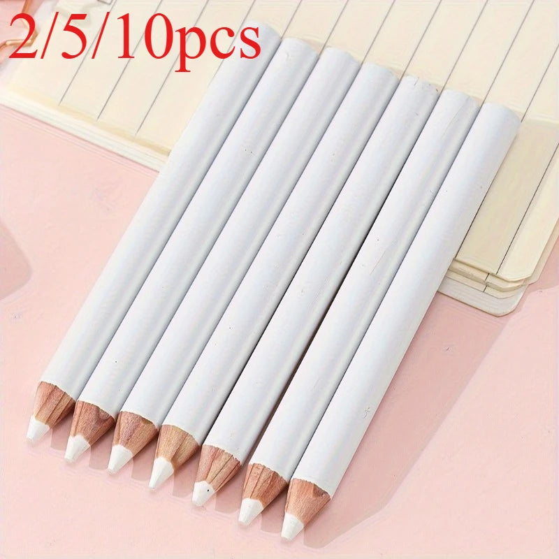 White Chalk Marking Pencils , Comfortable Design -  for Sewing, Fabric Work, Dressmaking,And Quilting pattern quilting templates