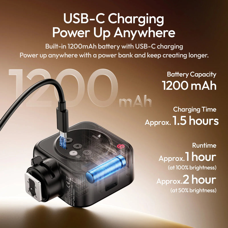 ភ្លើងវីដេអូ Ulanzi F8 ចល័ត RGB ពន្លឺកាមេរ៉ា GN8 2500-6500K បំពេញពន្លឺសម្រាប់ Canon សម្រាប់ Sony សម្រាប់ Nikon សម្រាប់ Fuji Vlog Photography