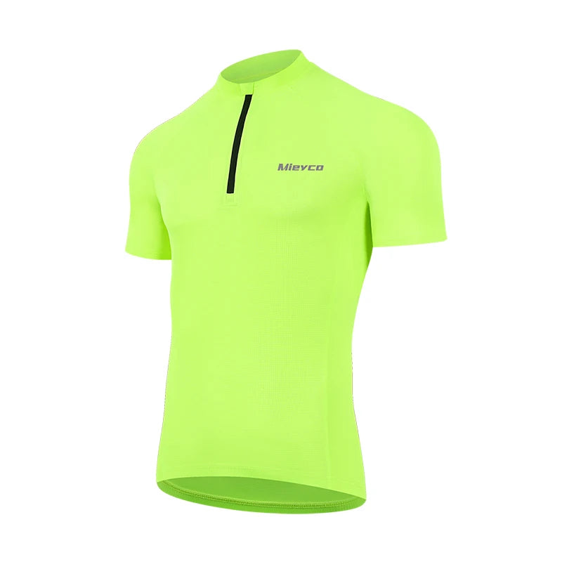 Men's Long Sleeve Reflective Cycling Jersey, Slim Fit Quick Dry Breathable With Rear Pockets for MTB Road Bike Riding Maillot