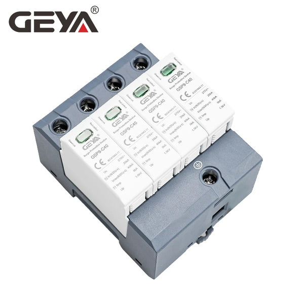ឧបករណ៍ការពារការកើនឡើង GEYA GSP9 2P 4P 20KA-40KA SPD AC275V ឧបករណ៍ការពារការកើនឡើង SPD សម្រាប់ផ្ទះ 1P+N Din Rail